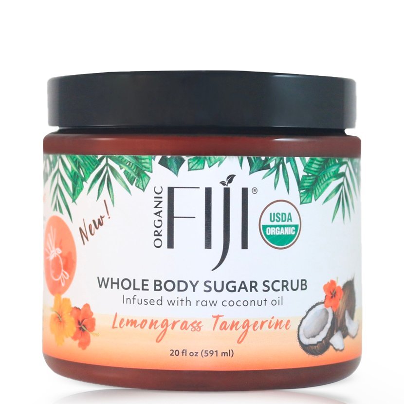 833884000633.jpg Fiji Organic - Whole Body Sugar Scrub infused with coconut oil - Lemongrass Tangerine - 591 ML - الصورة 1