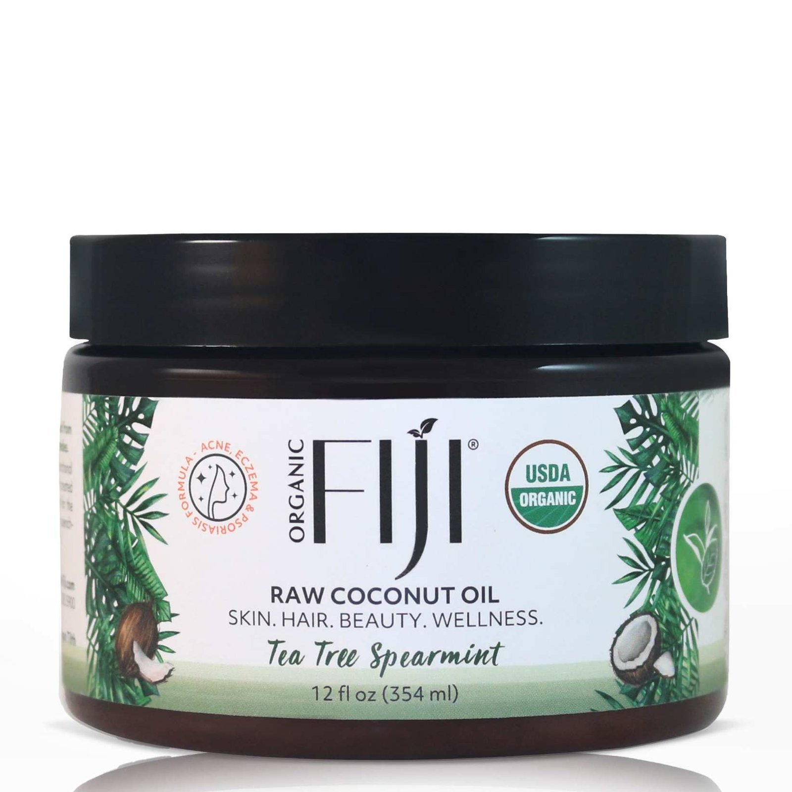 833884001050.jpg Fiji Organic - Certified Organic Raw Coconut Oil -Tea Tree Spearmint - 354 ML - الصورة 1