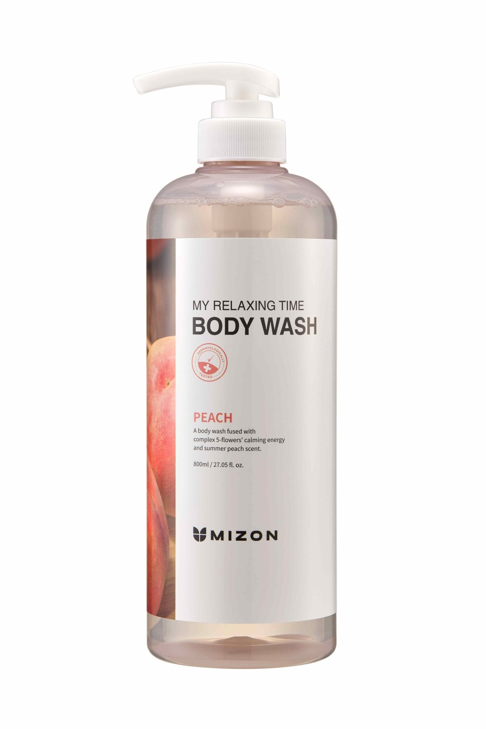 8809132968958-scaled-1.jpg MIZON BODY WASH PEACH 800 ML - الصورة 1