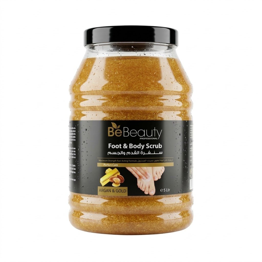 f4bd889c-c7fb-4480-8af5-58169f770f88 Be Beauty - Foot Scrub - Argan & Gold -5L - Image 1
